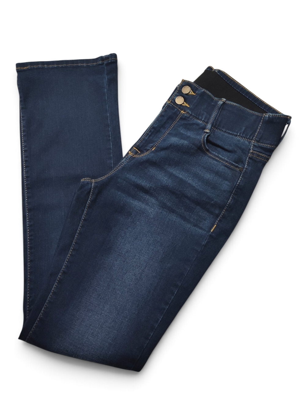 Apt. 9 Bootcut Dark Wash Stretch Denim Tummy Control Hi-Rise Womens Size 10